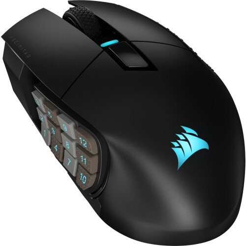 Corsair iCUE Scimitar Elite Wireless - Gamingmuis - 16 programmeerbare knoppen - Zwart Tweedehands