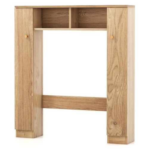 Cost Toilet Toiletkast - Dubbele Deur - Verstelbare Planken - Bruin - 87,5x18x98 cm