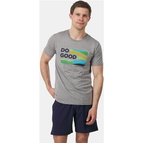 COTOPAXI Do Good Stripe T-shirt Lichtgrijs Tweedehands