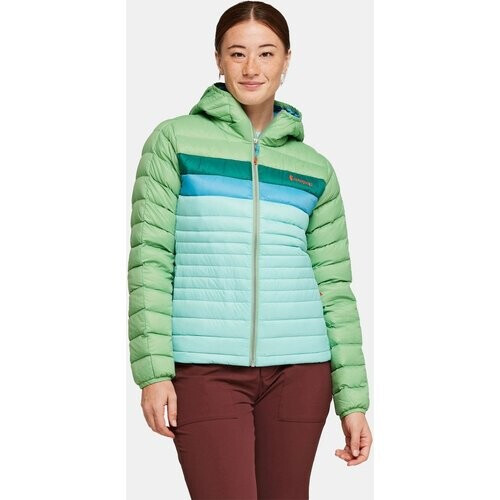 COTOPAXI Fuego Hooded Gevoerde Jas Dames Lichtgroen/Lichtblauw Tweedehands