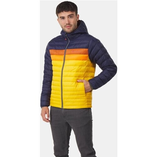 COTOPAXI Fuego Hooded Gevoerde Jas Middenblauw/Geel Tweedehands
