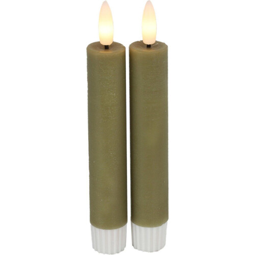 Countryfield Led dinerkaarsen - 15 cm - afstandsbediening - beige (2 stuks) Tweedehands