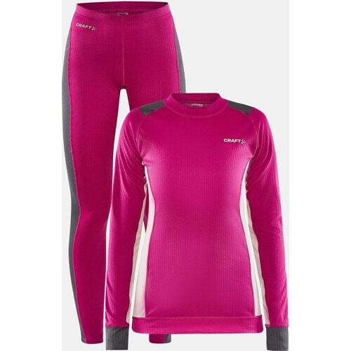 Craft Core Dry Baselayer Set Dames Middenroze/Donkergrijs Tweedehands