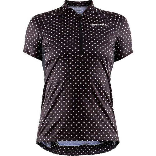 Craft Velo Art Jersey W - Fietsshirt - Bodymapped - Zwart (XS)