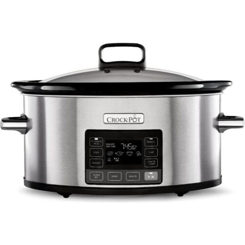 CrockPot CR066 - Slow Cooker - Time Select 5,7L - Zilver Tweedehands