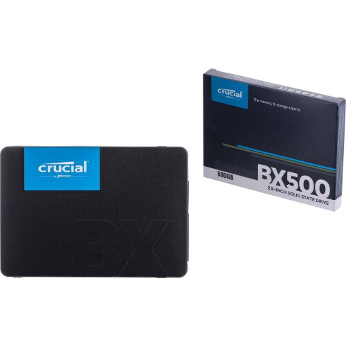 Crucial BX500 - SSD 500GB - 2,5" - SATA-600 - 550MB/s lezen