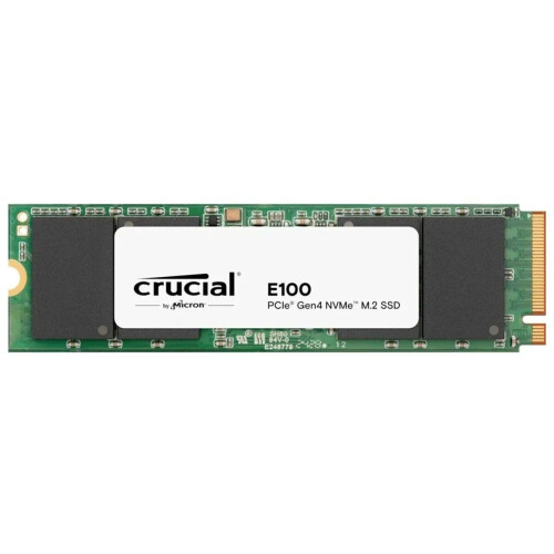 Crucial E100 - SSD 480GB M.2 PCIe 4.0 - Leessnelheid 4700MB/s Schrijfsnelheid 2500MB/s Tweedehands