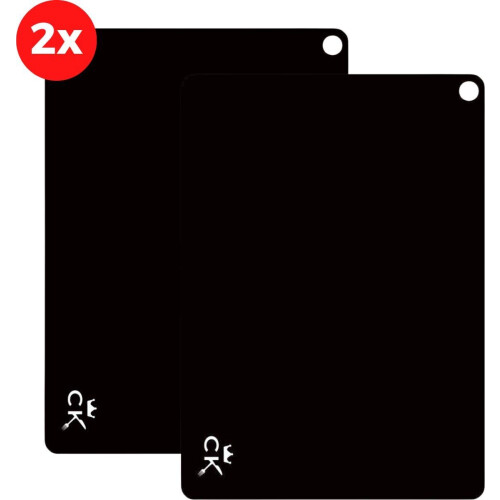 CuisineKing Inductie Beschermer Mat - Siliconen Antislip Onderzetters Pannen - 25x35cm - Zwart (2 stuks)