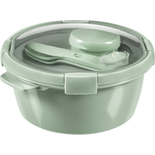 Curver Smart To Go Eco Lunchset 1,6 liter + Bestekset + Sauscup - Eco groen Tweedehands