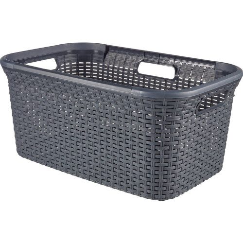 Curver Style Wasmand - 45L - Open Vlechtwerk - Antraciet Tweedehands