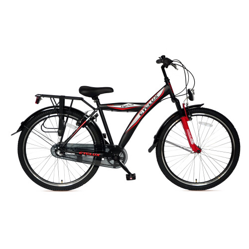 Cyclux Astro Jongensfiets 24 Inch N3 Zwart Rood