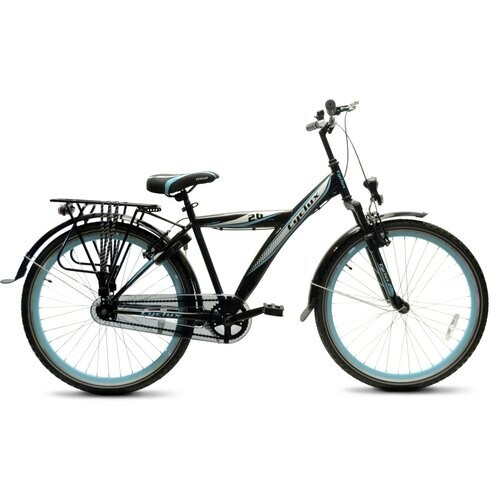 Cyclux Astro Jongensfiets 26 Inch – Blauwzwart Design Robuust Stalen Frame V-brakes Bagagedrager Ringslot. Gratis Rijklaar Bezorgd. | Nieuw (outlet) Tweedehands