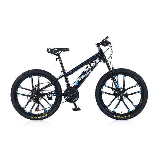 Cyclux Road Bike Jongensfiets Mtb 24 Inch 21 Speed Shimano Blauw Rijklaar | Nieuw (outlet)