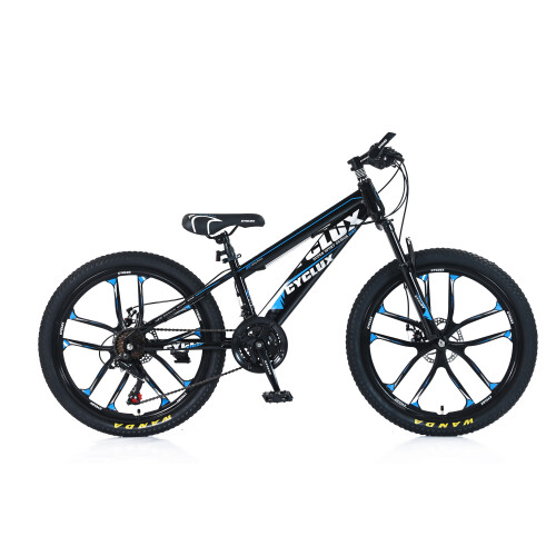 Cyclux Road Bike Jongensfiets Mtb 24 Inch 21 Speed Shimano Blauw Rijklaar | Nieuw (outlet)