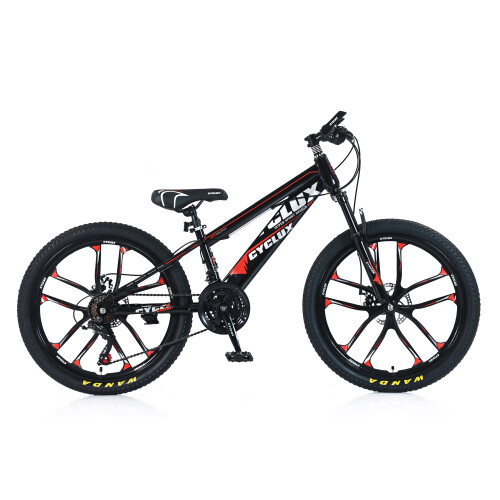 Cyclux Road Bike Jongensfiets Mtb 24 Inch 21 Speed Shimano Rood | Nieuw (outlet)