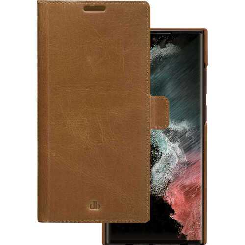 D. Bramante Lynge - Flip cover - Magneetsluiting - Cognac