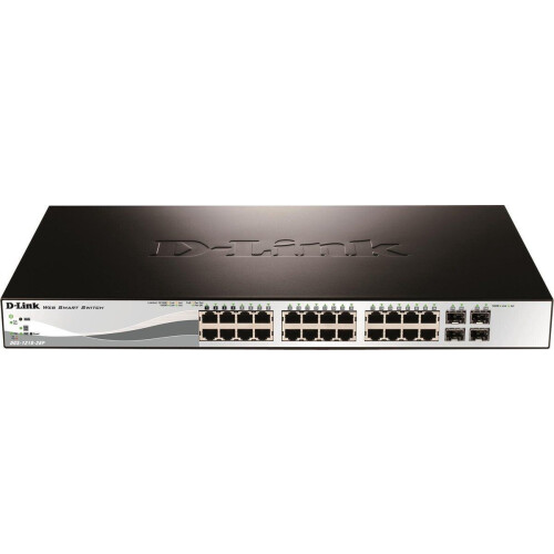 D-Link DES-1210-28P - PoE-switch - 24 Fast Ethernet poorten en 2 Gigabit poorten Tweedehands