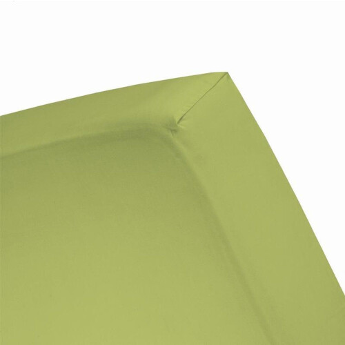 Damai - Hoeslaken - 100% Katoen - 80/90 x 220 cm - Lime Tweedehands