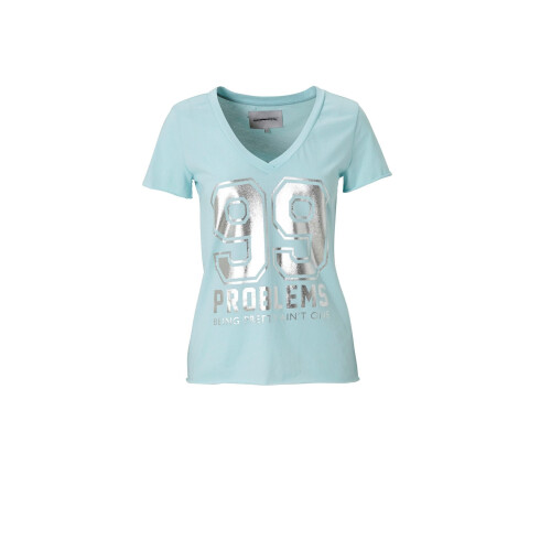 Dames T-shirt 99 Problems - Korte mouw - Lichtblauw - Maat S