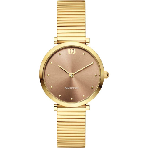 DANISH DESIGN AVA HUSKY HAZEL IV88Q1301 - Polshorloge - 27 mm - Goudkleurig met bruine wijzerplaat Tweedehands