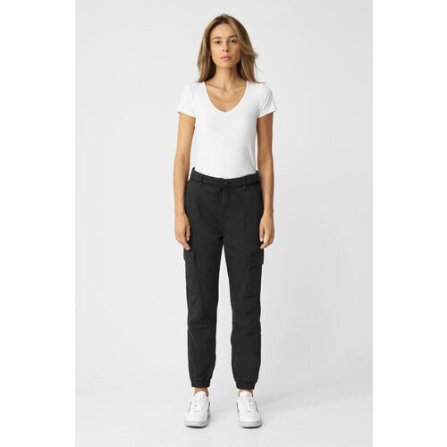 Dawn dames vegan Denim Cargo Zonneschijn Zwart Tweedehands