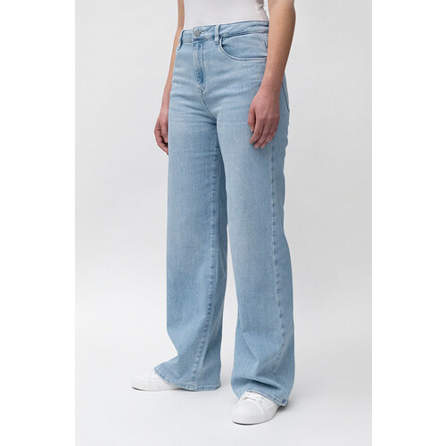 Dawn dames vegan Dew Flared Soft Denim Klassiek Lichtblauw Tweedehands