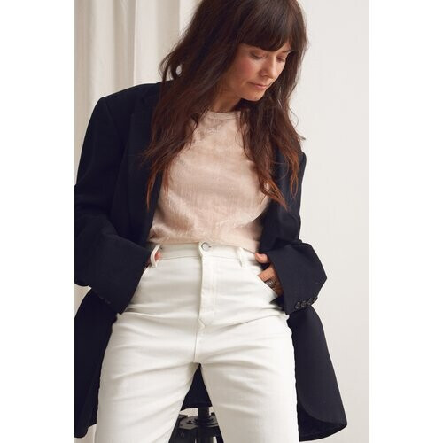 Dawn dames vegan Jeans Stardust Wit Denim Tweedehands