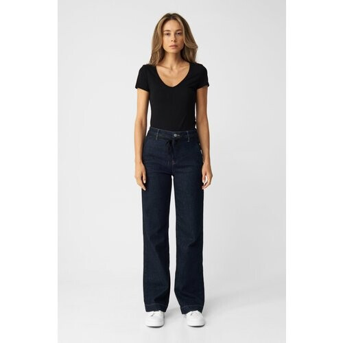 Dawn dames vegan Jeans Uitlopende Dew French Pocket Raw Blue Tweedehands