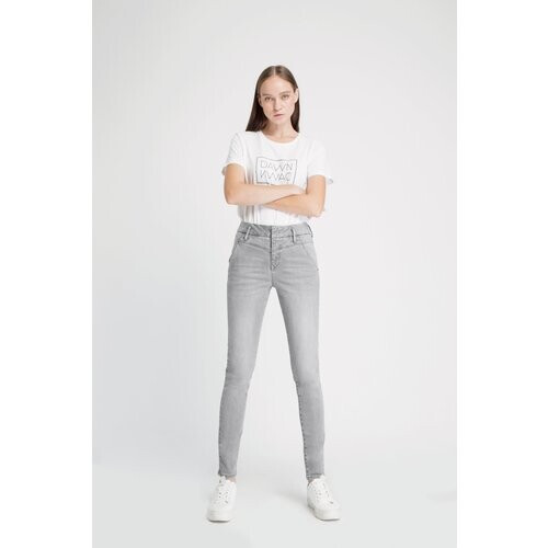 Dawn dames vegan Skinny Jeans Sun Up Zilver Denim Tweedehands