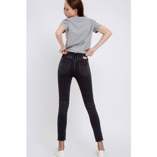 Dawn dames vegan Skinny Jeans Sun Up Zwart Denim Tweedehands