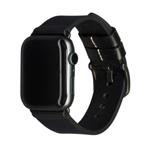 dbramante1928 Bornholm - Horlogeband 42mm / 44mm / 45mm / 49mm - Verstelbaar volnerfleer zwart