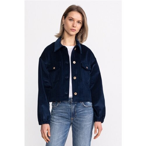 De IONESCU dames vegan Corduroy Jas Sibiel Blauw Tweedehands