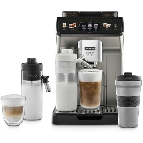 De_longhi Eletta Explore Ecam450.76.t – Volautomatische Espressomachine – Lattecrema Hot & Cool – Titanium | Nieuw (outlet)