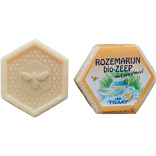 De Traay Bee Honest Zeep Rozemarijn met Stuifmeel - 100GR Tweedehands