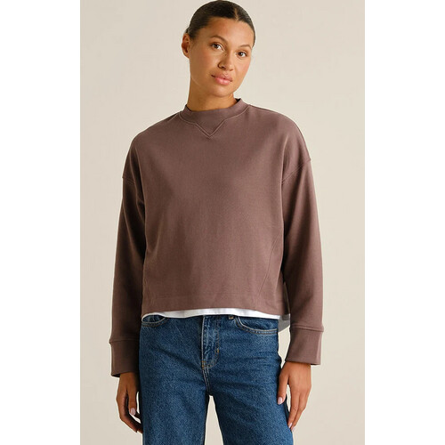 DEDICATED dames vegan Sweater Gia Bruin Tweedehands