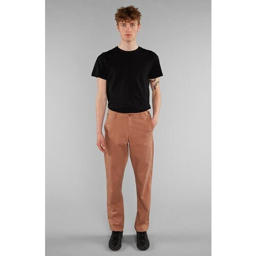 DEDICATED mannen vegan Chino Woodsmoke Bruin Tweedehands