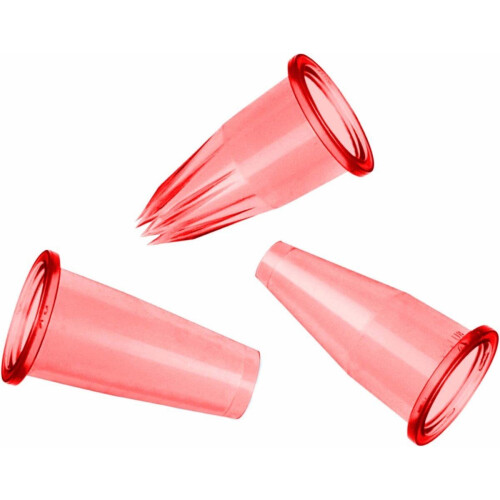 Déglon Gekartelde spuitmond - 10 mm - Voor gedetailleerde gebakdecoratie - Rood - Vaatwasmachinebestendig