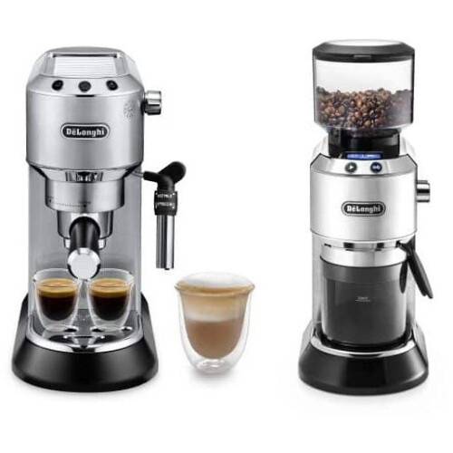 DeLonghi Dedica ECKG6821.M - Pompdruk espressomachine met koffiemolen - 15 bar - Zilver