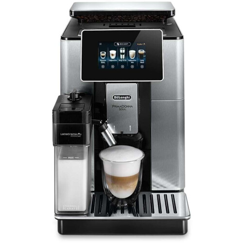 DeLonghi PrimaDonna Soul ECAM 610.74.MB - Volautomatische Koffiemachine - 21 Koffierecepten - Metallic