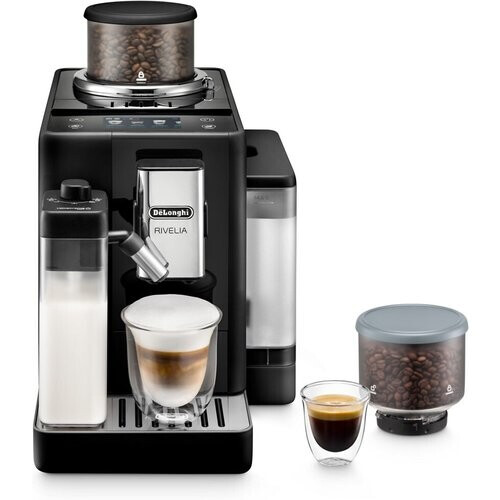 De'longhi Rivelia Exam440.55.b – Volautomatische Espressomachine – Ingebouwde Bonenmaler – Zwart | Tweedehands (Refurbished) Tweedehands