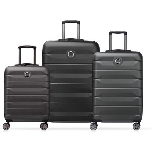DELSEY PARIS Air Armour - Expandable Trolley Set - 3-delig - 55cm - Black (set van 3) Tweedehands