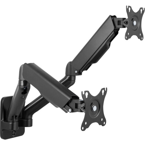 Deltaco ARM-0361 - Muurbeugel - Voor 2 schermen - VESA 75x75 100x100