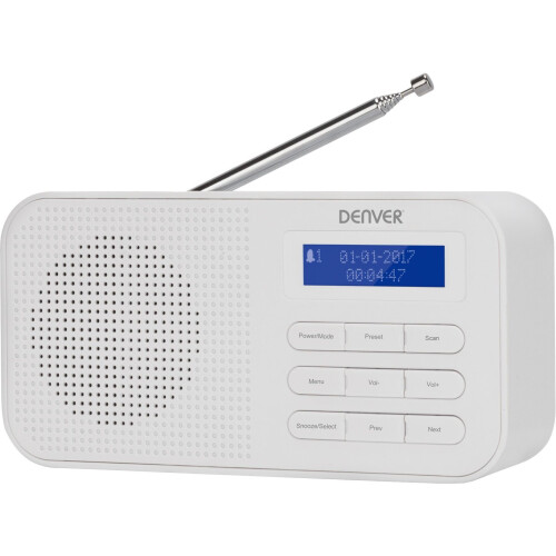 Denver DAB-42 - DAB+ FM Radio - 20 Voorkeuzezenders - Wit