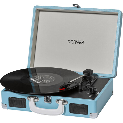 Denver VPL-120 - USB Platenspeler met Ingebouwde Speakers - Auto-stop Functie - Blauw