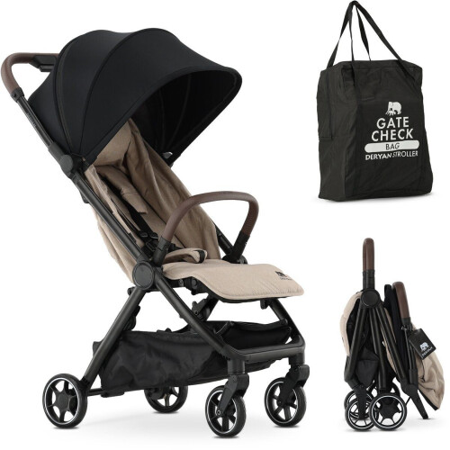 Deryan Air Buggy - Vliegtuig Buggy - 8 kg - Geïntegreerde Tas - Nougat Tweedehands