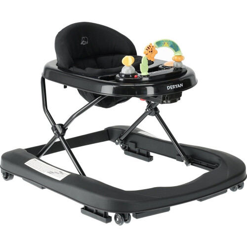 Deryan Luxe 2-in-1 Loopstoel - Inclusief speelset en dienblad - Inklapbaar - Zwart Tweedehands