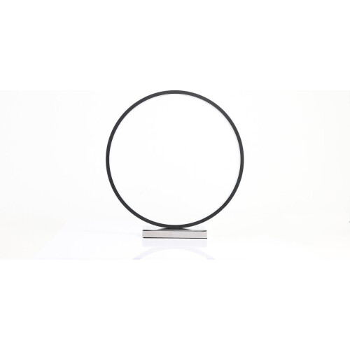 Designnest Round Table Lamp | HENG– Tafellamp - Bureaulamp – Nachtlamp – Rond - 35 cm – dimbaar - Zwart-Chroom