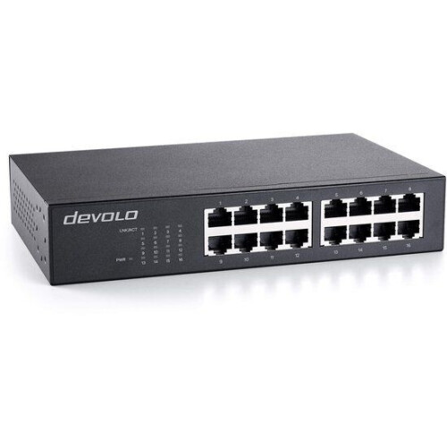 devolo Gigabit Ethernet - Netwerkswitch - 16 Poorten - Unmanaged