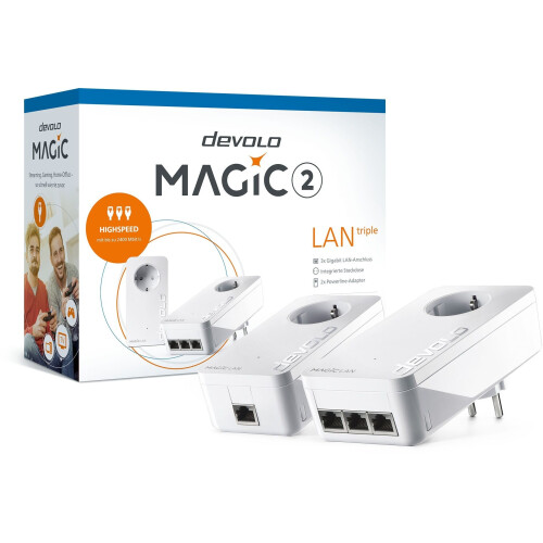 Devolo Magic 2 LAN - Starter Kit - 2400 Mbit/s Ethernet LAN - Wit (2 stuks)