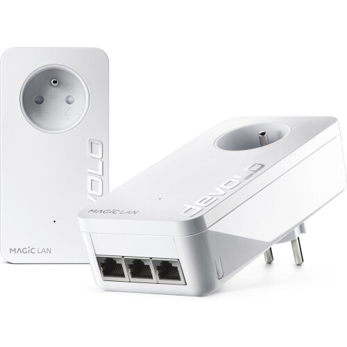 Devolo Magic 2 LAN triple - Powerline - 2400 Mbps - 3x Gigabit LAN-poorten (BE) Tweedehands